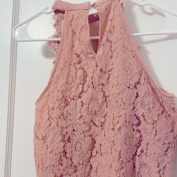 Fun 2 Fun Drellie Blush Lace Halter Stitch Fix - Picture 3 of 6